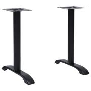 vidaXL Bistro bordsben 2 st svart 61x8x72 cm gjutjärn