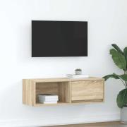 vidaXL TV-bänk sonoma ek 80x31x25,5 cm konstruerat trä
