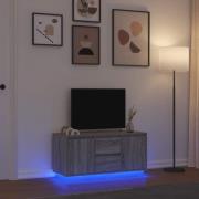 vidaXL TV-bänk med LED-lampor grå sonoma 100x41x50 cm