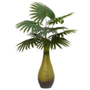 vidaXL Konstgjord palmväxt 9 blad 65 cm gröna