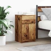 vidaXL Sängskåp 2 delar gammalt trä 39x35x65 cm konstruerat trä