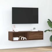 vidaXL TV-bänk brun ek 100x31x25,5 cm konstruerat trä