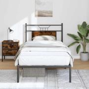 vidaXL Sängram utan madrass rökfärgad ek 90x190 cm konstruerad trä