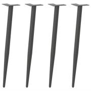 vidaXL Konsolbordsben konisk form 4 st antracit 72-73 cm stål