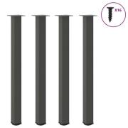vidaXL Soffbordsben 4 st antracit 110-112 cm stål