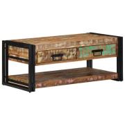 vidaXL Soffbord flerfärgat 90x50x38 cm massivt trä återvunnet