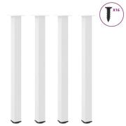 vidaXL Soffbordsben 4 st vit 110-112 cm stål