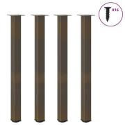 vidaXL Barbordsben 4 st naturstål 110-112 cm stål