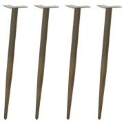 vidaXL Soffbordsben konisk form 4 st naturstål 72-73 cm stål