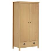 vidaXL Garderob 2 dörrar Hill 89x50x170 cm massiv furu
