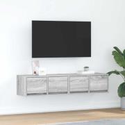 vidaXL TV-bänkar 2 st grå Sonoma 60x31x25,5 cm konstruerat trä