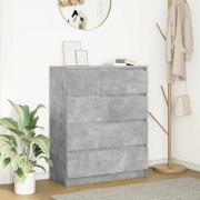 vidaXL Skänk i betong grå 80x35x99 cm konstruerat trä