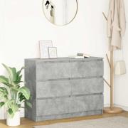 vidaXL Skänk betong grå 100x35x76 cm konstruerat trä