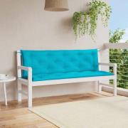 vidaXL Bänkdynor 2 st turkos 150x50x7 cm tyg