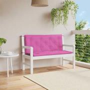 vidaXL Bänkdynor 2 st rosa 120x50x7 cm tyg