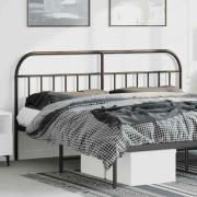 vidaXL Huvudgavel metall svart 180 cm