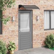 vidaXL Entrétak svart 80x75 cm polykarbonat