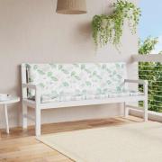 vidaXL Bänkdynor 2 st bladmönster 150x50x7 cm tyg