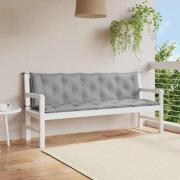vidaXL Bänkdyna för trädgården grå 180x(50+50)x7 cm oxfordtyg