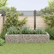 vidaXL Planteringsgabion upphöjd stål 270x90x50 cm