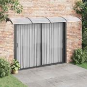 vidaXL Entrétak svart 400x100 cm polykarbonat