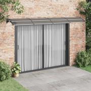 vidaXL Entrétak svart 400x100 cm polykarbonat