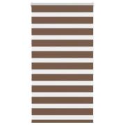 vidaXL Rullgardin zebra brun 90x100 cm tyg bredd 85,9 cm polyester