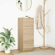 vidaXL Skänk Sonoma ek 37,5x35x99 cm konstruerat trä