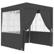 vidaXL Professionellt partytält med väggar 2,5x2,5 m antracit 90 g/m²
