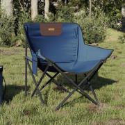 vidaXL Campingstolar med ficka fällbar 2 st blå