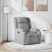 vidaXL Reclinerfåtölj ljusgrå tyg