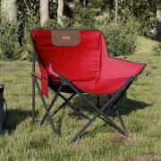 vidaXL Campingstolar med ficka fällbar 2 st röd