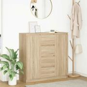 vidaXL Skänk med lådor sonoma ek 100,5x35x98,5 cm konstruerat trä