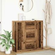 vidaXL Skänk med lådor gammalt trä 100,5x35x98,5 cm konstruerat trä