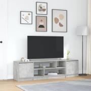 vidaXL TV-bänk betonggrå 188,5x41x50 cm konstruerat trä