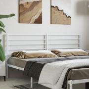 vidaXL Huvudgavel metall vit 180 cm