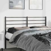 vidaXL Huvudgavel metall svart 135 cm
