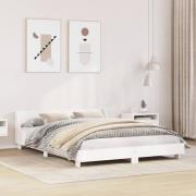 vidaXL Sängram utan madrass vit 120x200 cm massiv furu