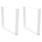 vidaXL Matbordsben V-formade 2 st vit 100x(72-73,3) cm stål