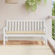 vidaXL Bänkdyna för trädgården taupe 150x50x4 cm oxfordtyg