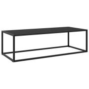 vidaXL Soffbord svart med svart glas 120x50x35 cm