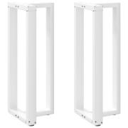 vidaXL Barbordsben T-formade 2 st vita 50x35x(100-101) cm stål