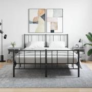 vidaXL Sängbord 2 st betonggrå 40x35x47,5 cm konstruerat trä