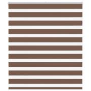 vidaXL Rullgardin zebra brun 135x150 cm tyg bredd 130,9 cm polyester