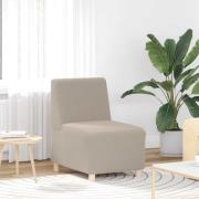 vidaXL Soffstol ljusgrå 55 cm lockigt ullliknande tyg