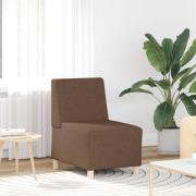 vidaXL Soffstol utan armstöd brun 55 cm tyg