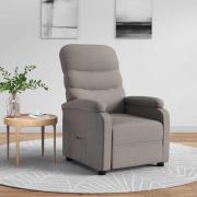 vidaXL Reclinerfåtölj taupe tyg