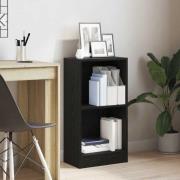 vidaXL Bokhylla svart ek 40x24x76 cm konstruerat trä