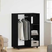 vidaXL Garderob svart ek 80x40x110 cm konstruerat trä