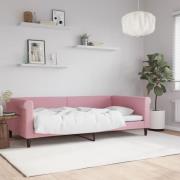 vidaXL Dagbädd rosa 100x200 cm sammet
